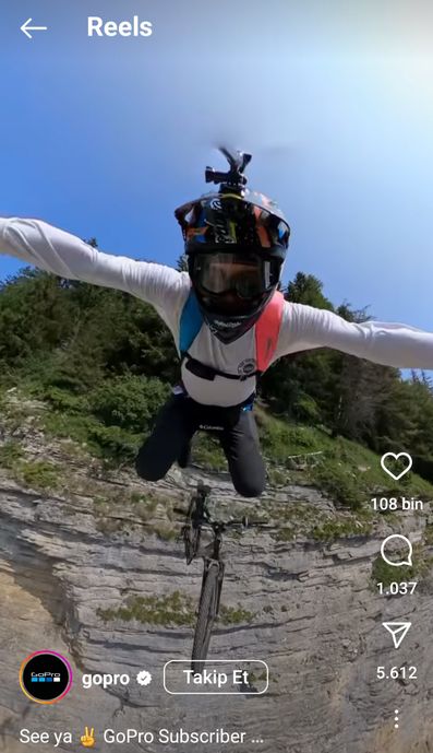 Redbull meydan okuma reels videosunun ekran görüntüsü