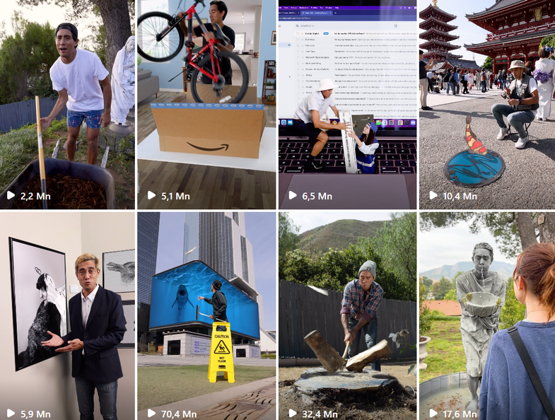 Zach King Instagram hesabının Reels videoları