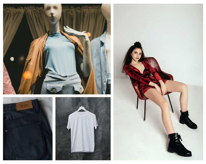 Usar una maqueta, un maniquí, una percha o una cama plana para tomar fotografías de la ropa que se va a vender