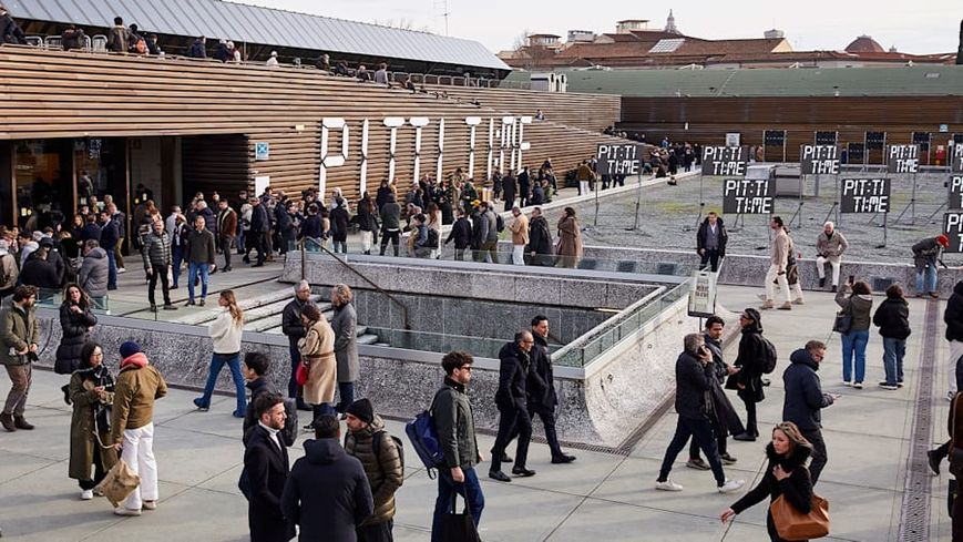 Εικόνα της εμπορικής έκθεσης Pitti Immagine Ανδρών.
