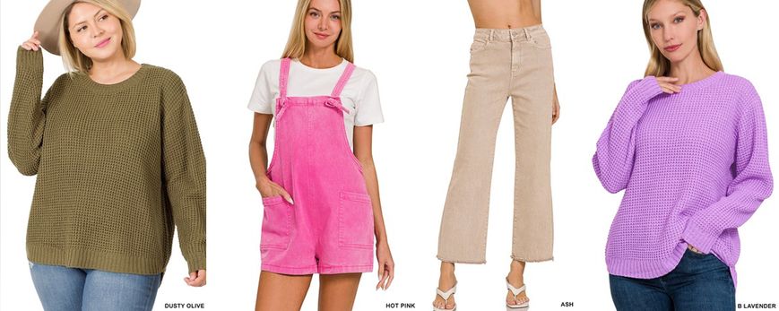 Abbigliamento all'ingrosso del marchio di abbigliamento all'ingrosso Zenana of LA Fashion District