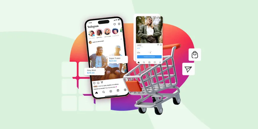 Instagram satış arttırma yöntemlerine ilişkin alışveriş temalı görsel