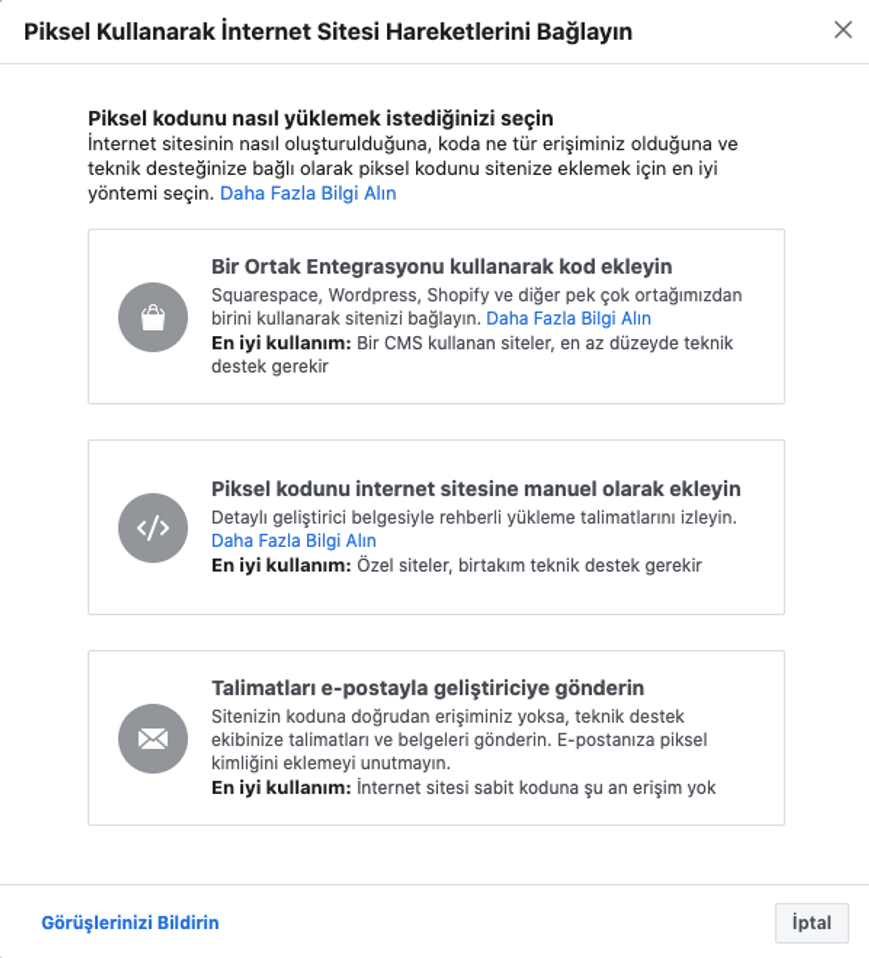 Piksel kullanarak internet sitesi hareketlerini bağlama aşamalarını anlatan görsel
