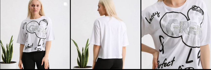 Baskı tişörtleriyle öne çıkan Olivia'dan günlük kullanıma uygun basic tişört modelleri