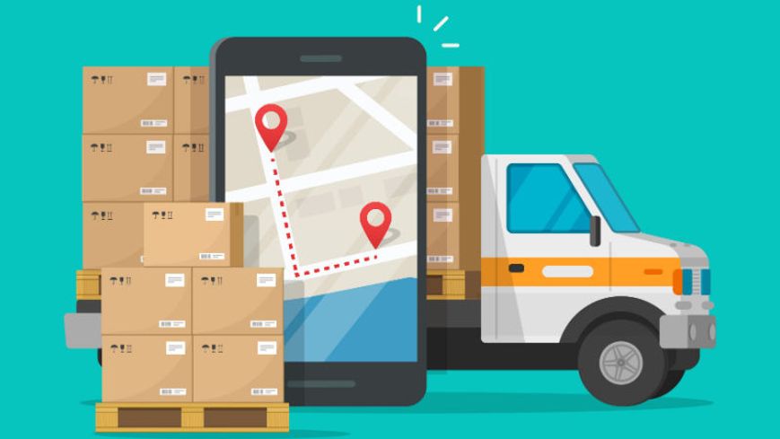 E-ticaret sektöründe lojistik ve ürün teslimatı aşamasını sağlayan kargo sürecine ilişkin görsel