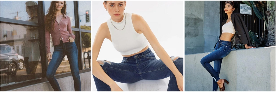 Wholesale branded jeans For A Pull-On Classic Look 