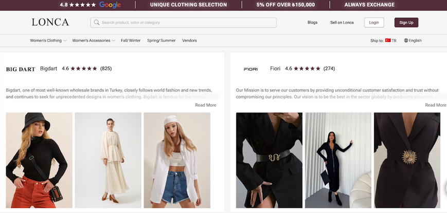 review of Wholesale Vendors on online marketplace Lonca