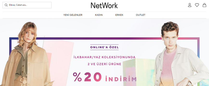 NetWork markasının internet ana sayfası