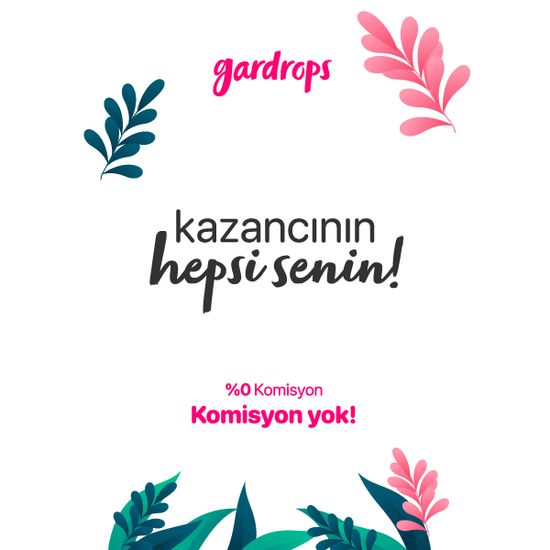 Gardrops firmasının sloganı ve %0 komisyon yok kampanyasının göreseli