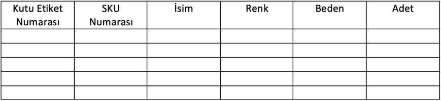 stok takibi için oluşturulmuş bir excel dosyasının görüntüsü