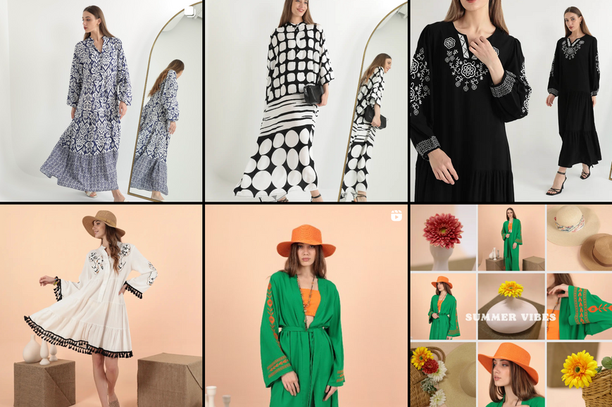 Kaktüs Moda markasının 5 farklı elbise modeli
