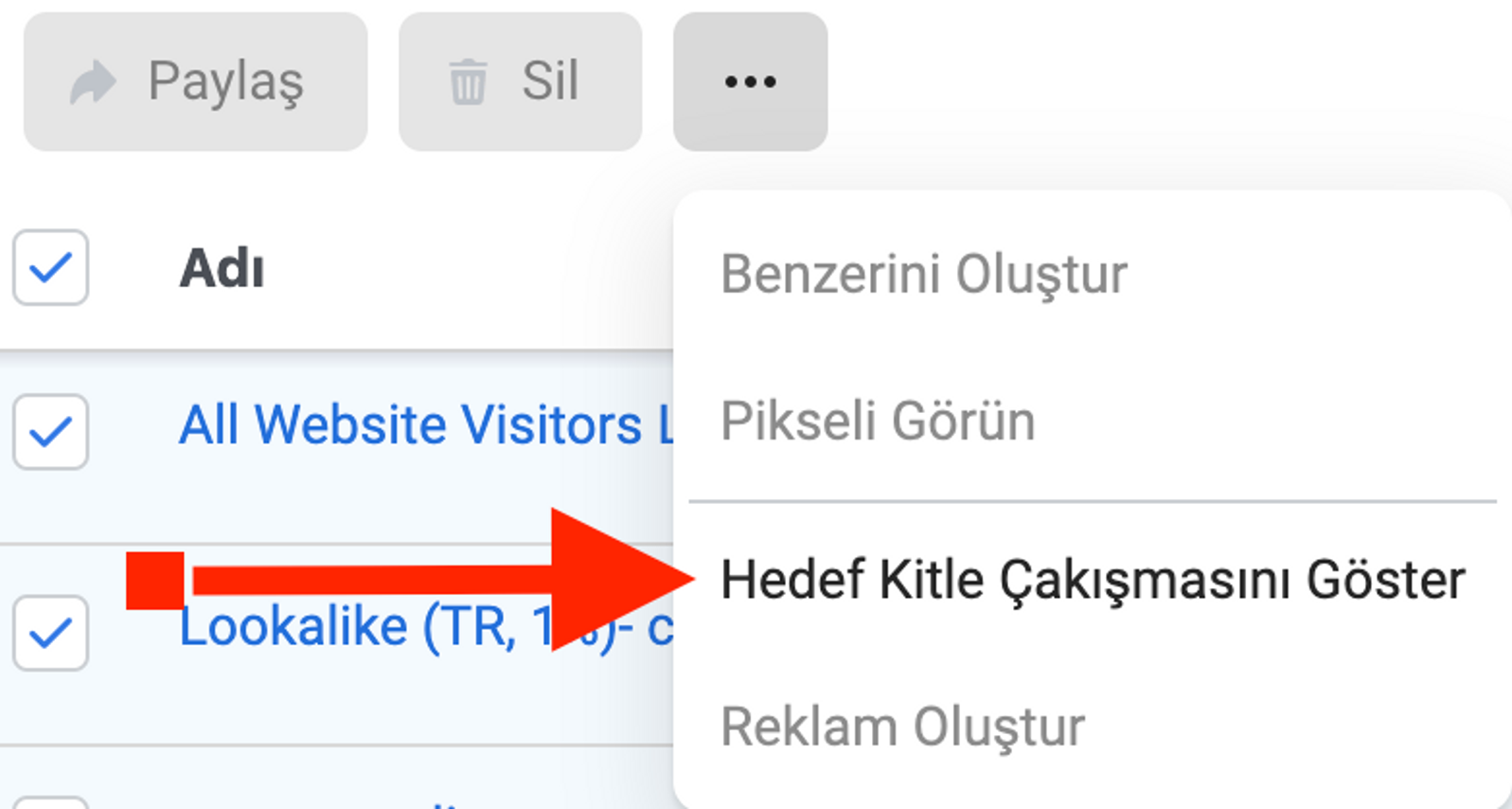 Hedef kitle çakışması ile Instagram reklam hedef kitle belirleme yöntemini açıklayan görsel