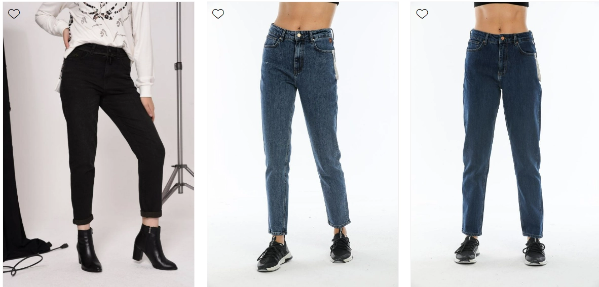  Damen mit stylischen schwarzen und dunklen Jeans von MTR Jeans