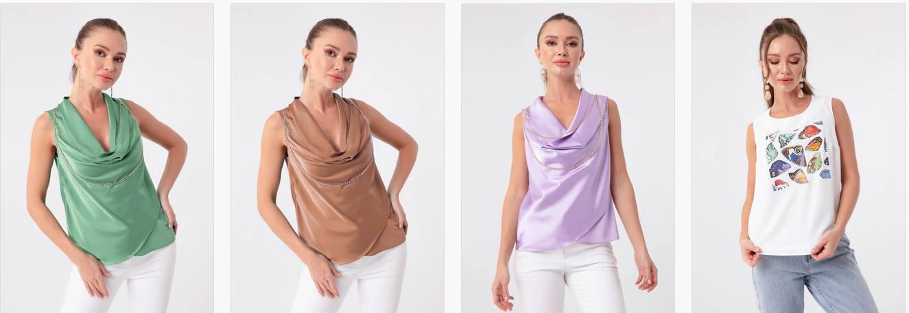 turkish clothing wholesaler La faba's different type of women's wholesale clothing products