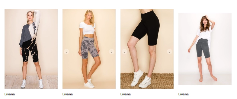 Model wearing Livana’s Biker Shorts