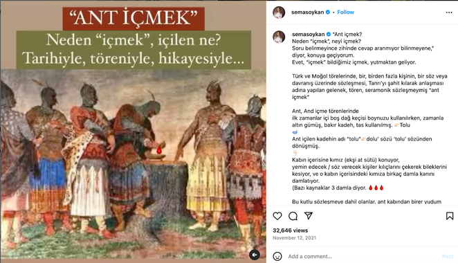 semasoykan isimli Instagram hesabının bilgilendirici paylaşımı