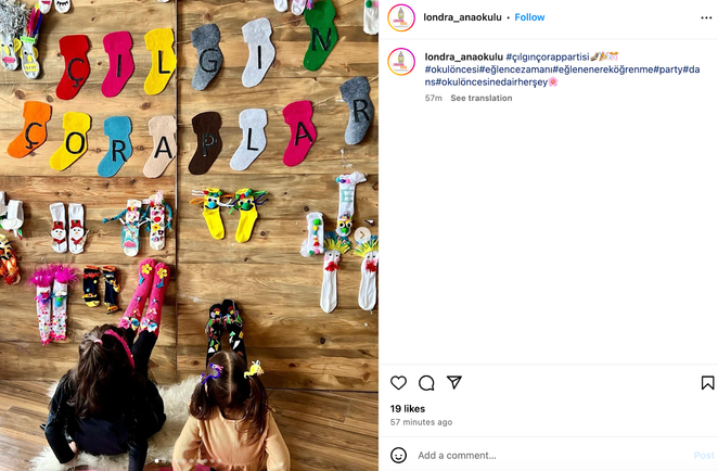 londra_anaokulu Instagram hesabının komik paylaşımı