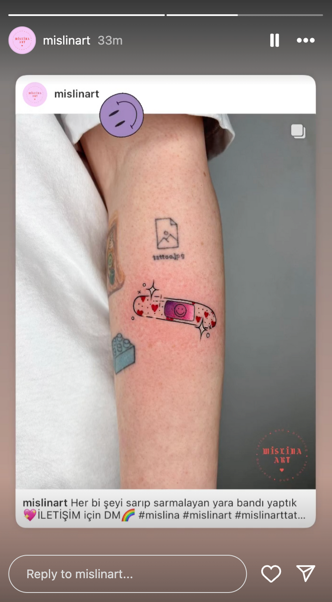 mislinart Instagram hesabının hikayesine eklediği gönderi