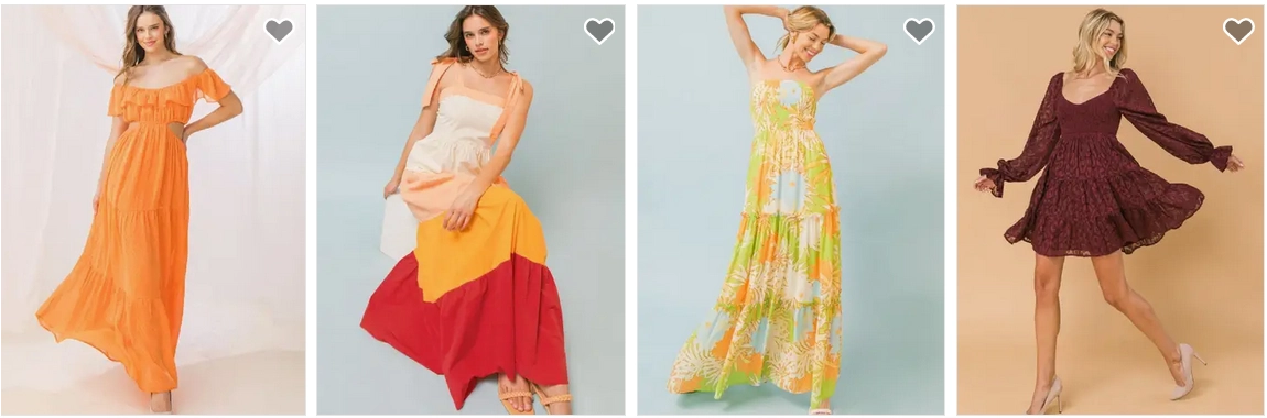 Women in trendy summer dresses from Flying Tomato