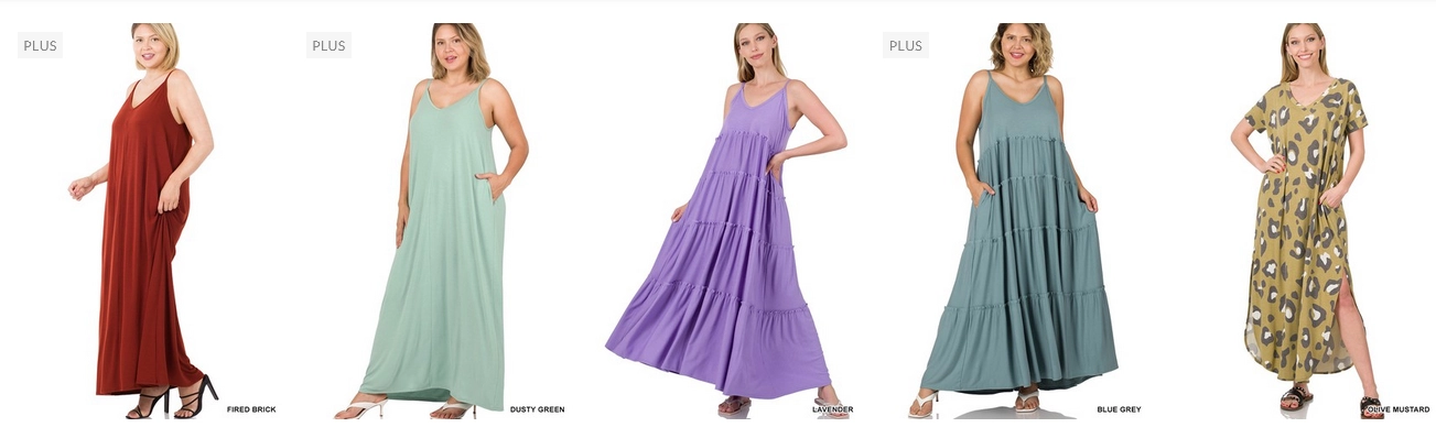 Women in summer dresses from Zenana