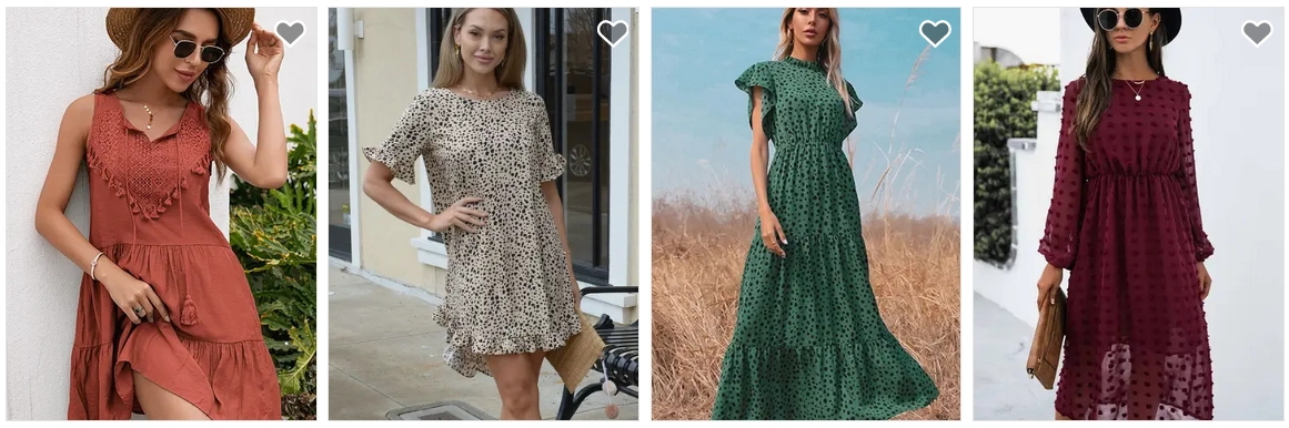  Modellen in stijlvolle zomerjurken van Esley