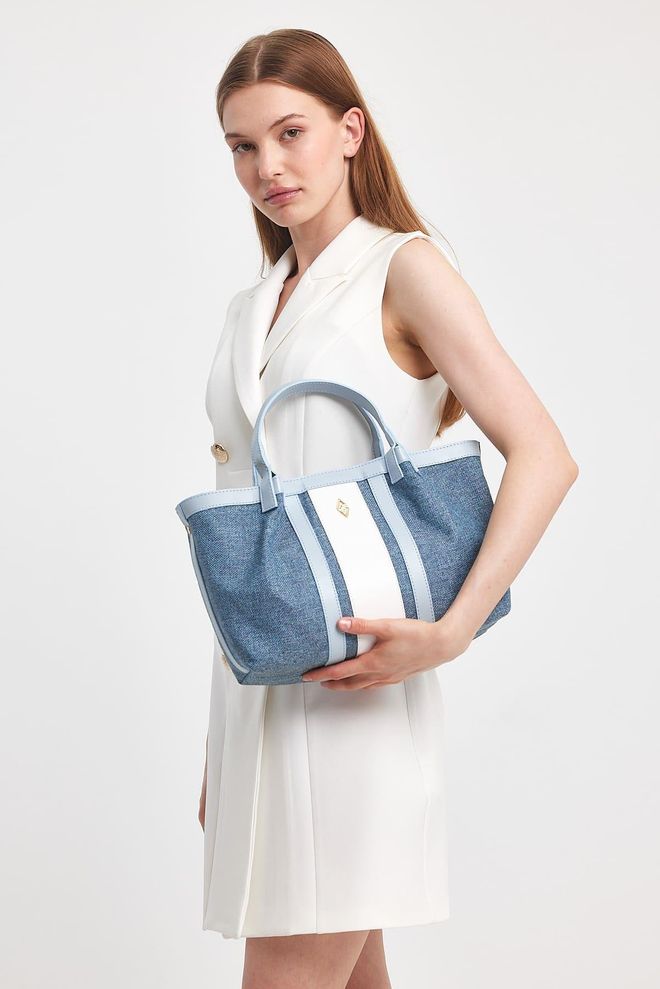 ARON Atelier „Havana Sky Blue“ Audinio Detali Moteriška Rankinė Didmeninė prekyba drabužiais 0