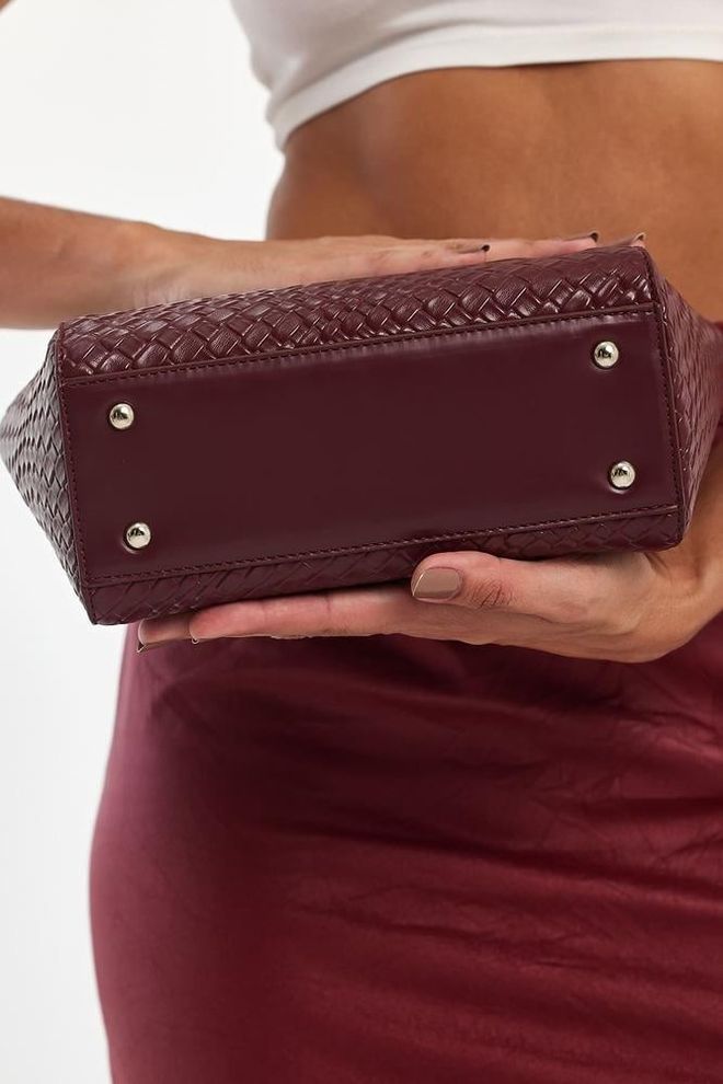 ARON Atelier Burgunderrote Damenhandtasche Von Favor Großhandelskleidung 6