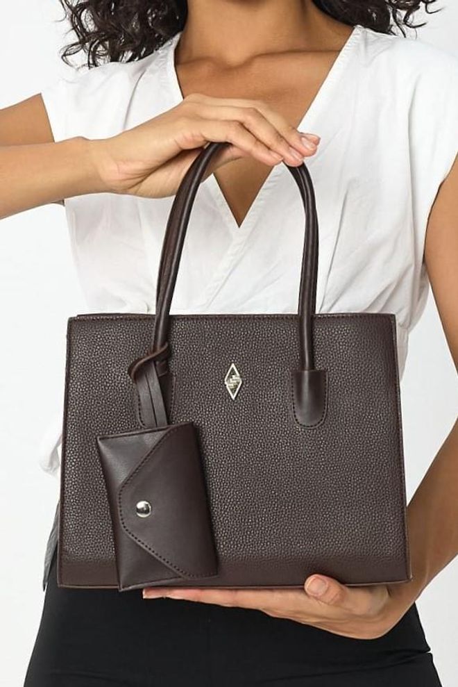 ARON Atelier Bolso De Hombro Mujer Elena Coffee Flotr Pattern Ropa al por mayor 0