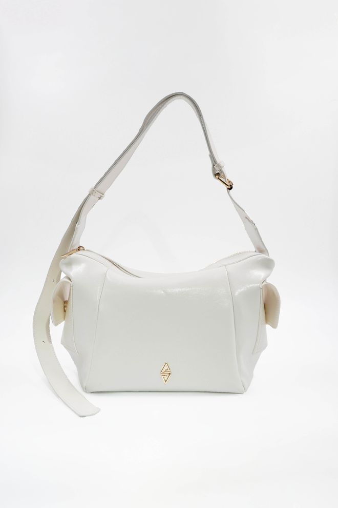 ARON Atelier Borsa A Tracolla E Tracolla Da Donna In Pelle Verniciata Opaca Martina White Wrinkle Abbigliamento all'ingrosso 0
