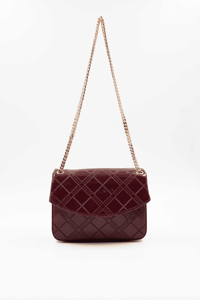 ARON Atelier Γυναικεία Τσάντα Ωμου Renata Burgundy Με Λεπτομερή Αλυσίδα Χονδρικό εμπόριο ενδυμάτων 0