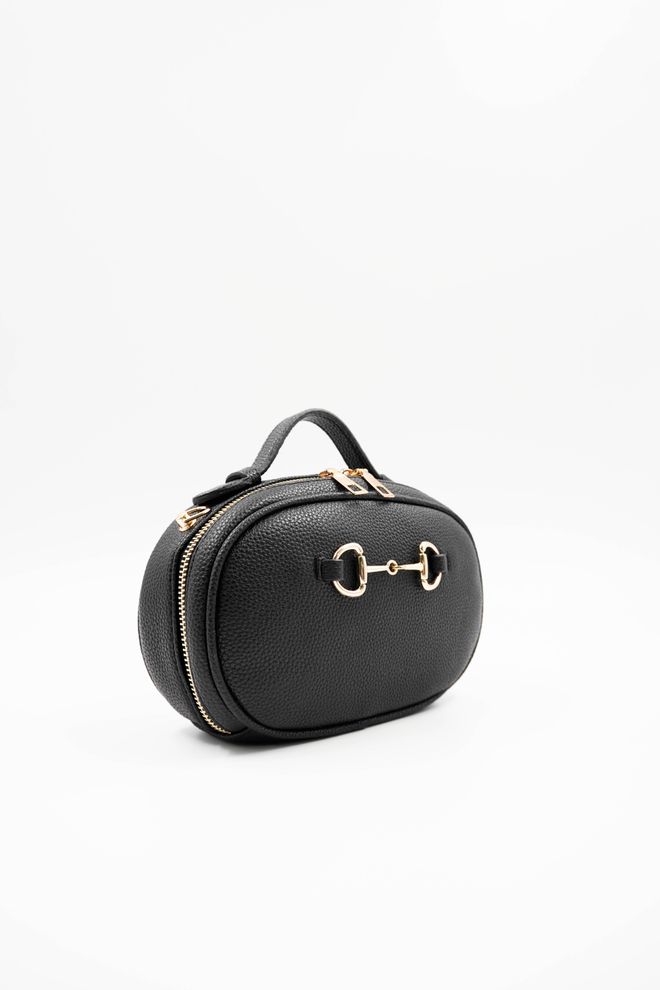 ARON Atelier Bonnie Black Schultertasche Für Damen Mit Detailliertem Accessoire Großhandelskleidung 3