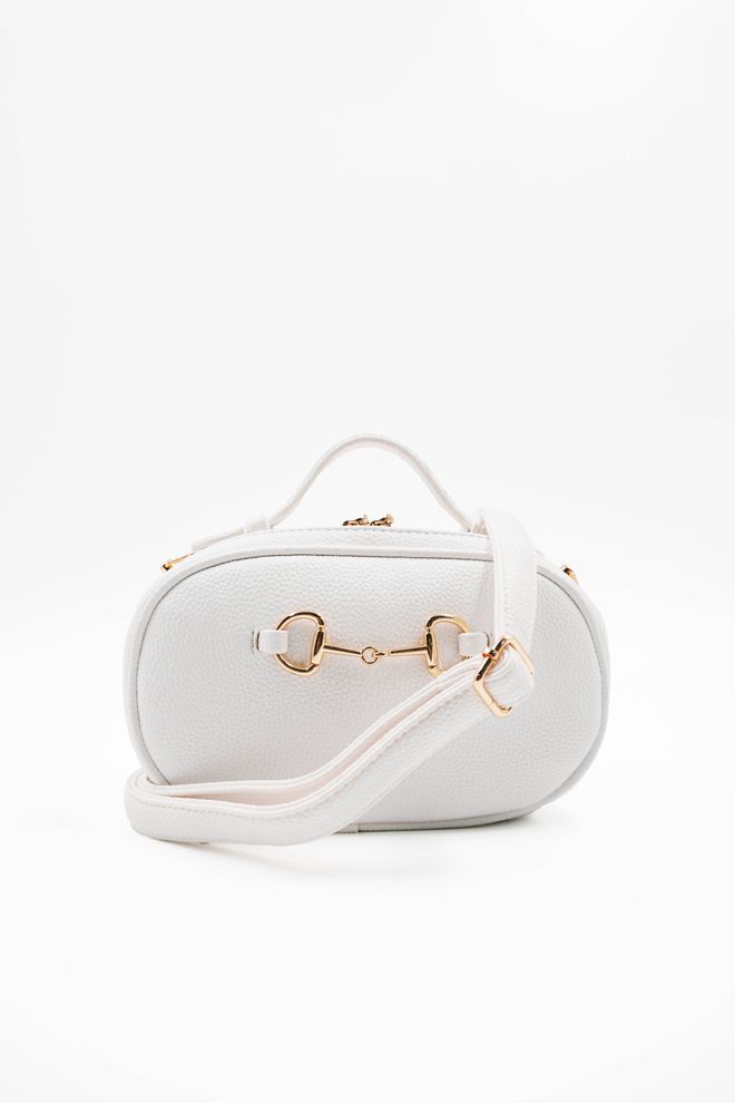 ARON Atelier Bonnie White Schultertasche Für Damen Mit Detailliertem Accessoire Großhandelskleidung 2