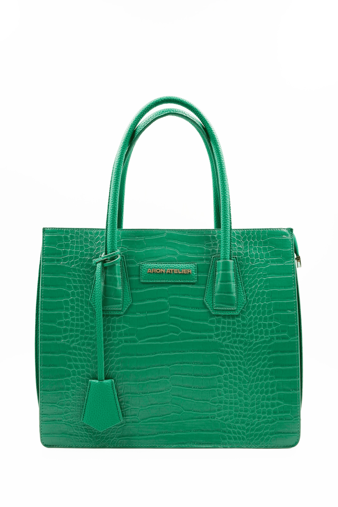 ARON Atelier Bolso De Hombro Natalia Grass Green Croko Detailed Para Mujer Ropa al por mayor 0