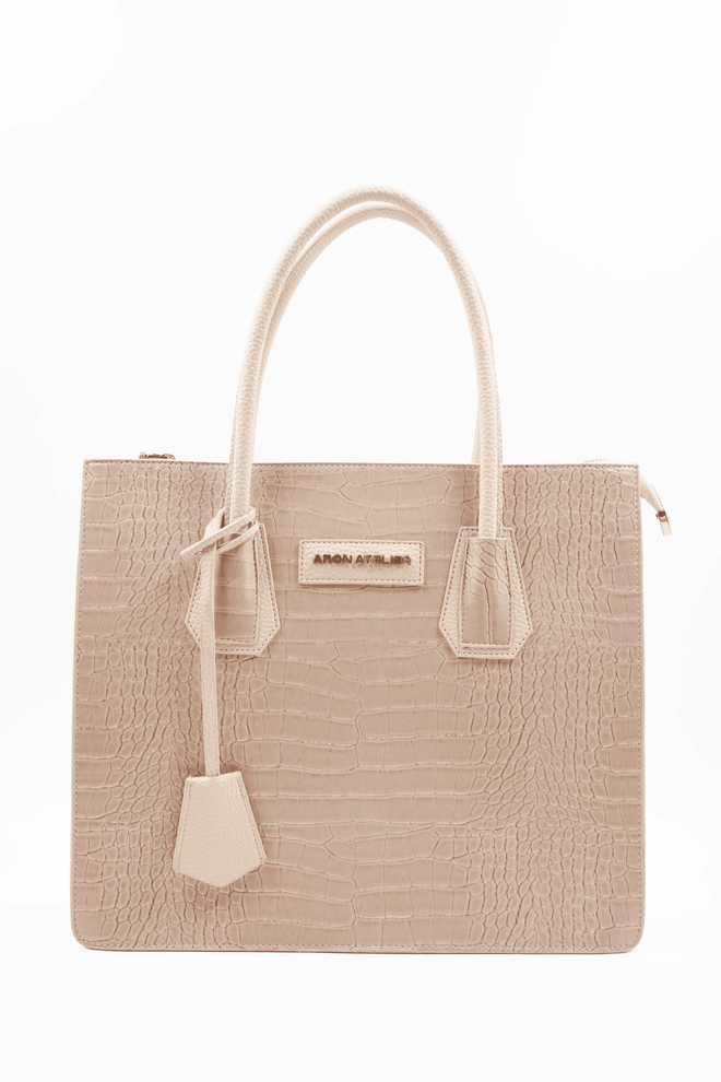 ARON Atelier Bolso De Hombro Natalia Beige Croko Detailed Para Mujer Ropa al por mayor 0