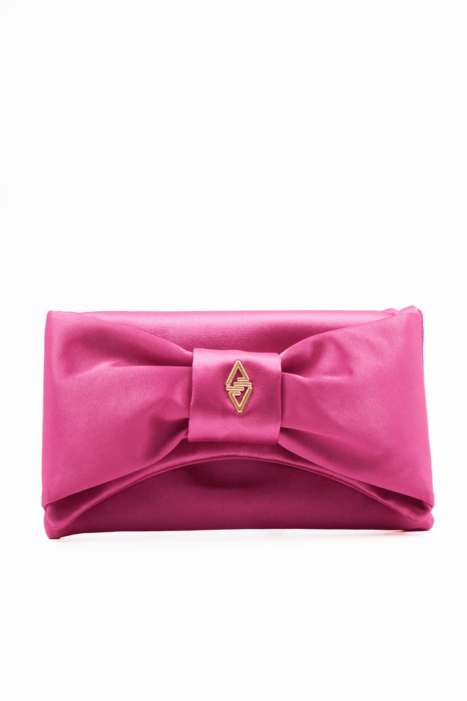 ARON Atelier Bolso De Mano Y Hombro Yulia Para Mujer Con Detalles De Satén Fucsia Ropa al por mayor 0