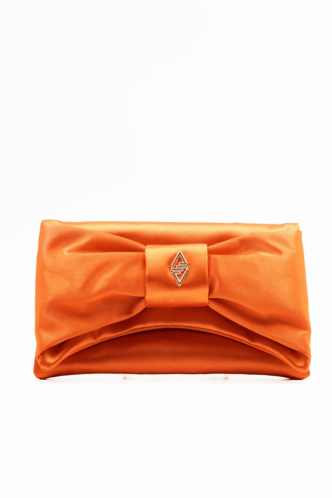 ARON Atelier Bolso De Mano Y Hombro Yulia Para Mujer Con Detalles De Satén Naranja Ropa al por mayor 0
