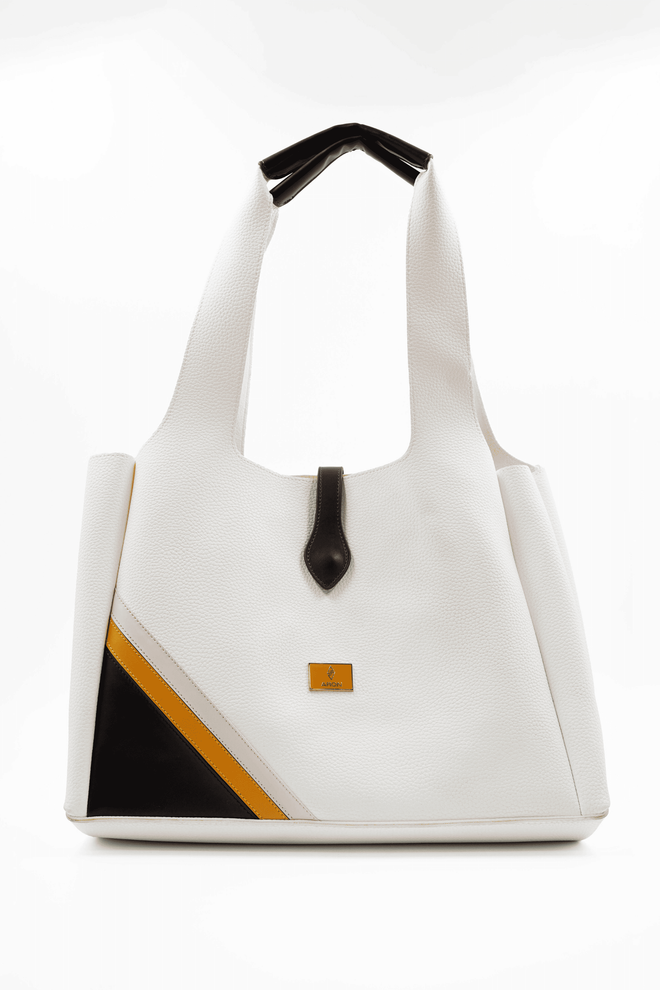 ARON Atelier Svetlana White Flotr Odinis Moteriškas Pečių Krepšys Didmeninė prekyba drabužiais 0