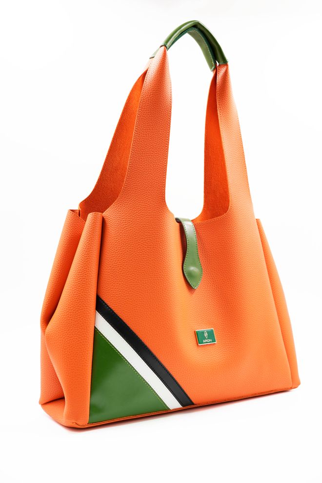 ARON Atelier Borsa A Tracolla Da Donna In Pelle Svetlana Orange Flotr Abbigliamento all'ingrosso 1