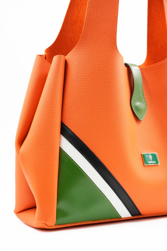 ARON Atelier Borsa A Tracolla Da Donna In Pelle Svetlana Orange Flotr Abbigliamento all'ingrosso 2