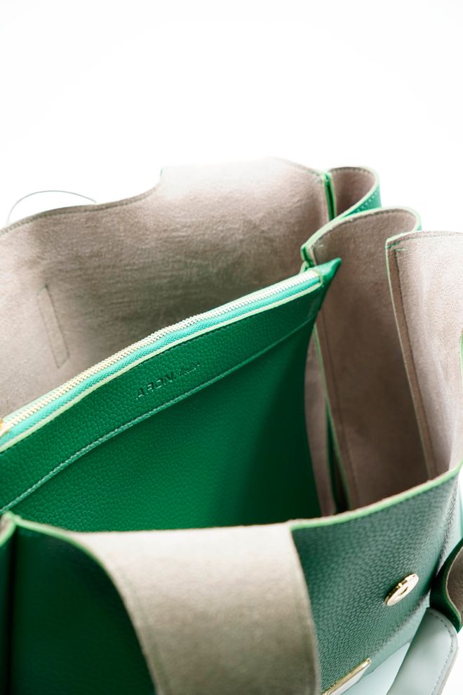 ARON Atelier Borsa A Tracolla Da Donna Svetlana Grass Green Flotr In Pelle Abbigliamento all'ingrosso 4