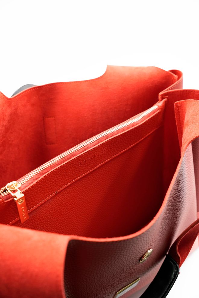 ARON Atelier Borsa A Tracolla Da Donna In Pelle Svetlana Red Flotr Abbigliamento all'ingrosso 4