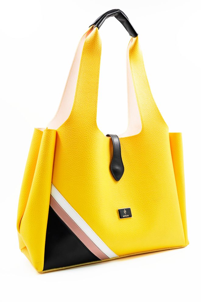 ARON Atelier Borsa A Tracolla Da Donna In Pelle Svetlana Yellow Flotr Abbigliamento all'ingrosso 2