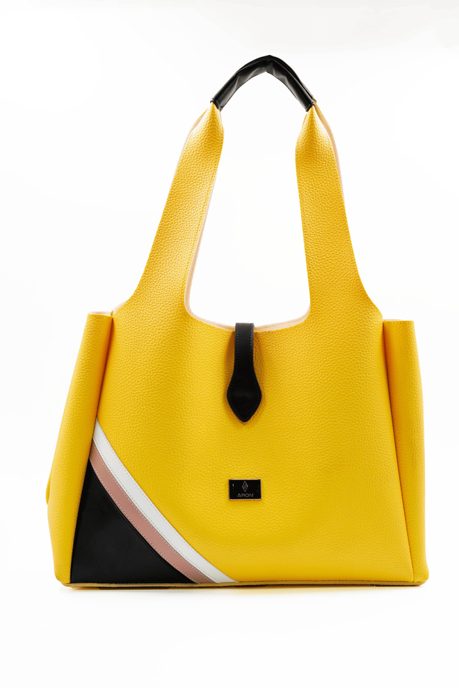 ARON Atelier Borsa A Tracolla Da Donna In Pelle Svetlana Yellow Flotr Abbigliamento all'ingrosso 0