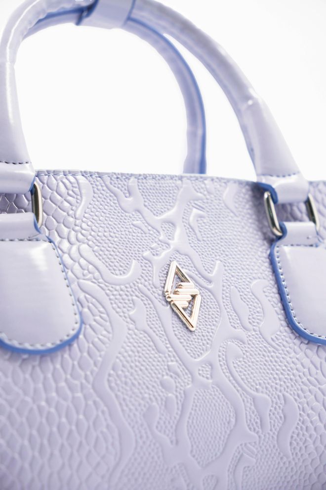 ARON Atelier Favorite Ženska Torba Sa Lakiranom Kožom Sa Štampanom Bebom Plava Велепродаја одеће 1