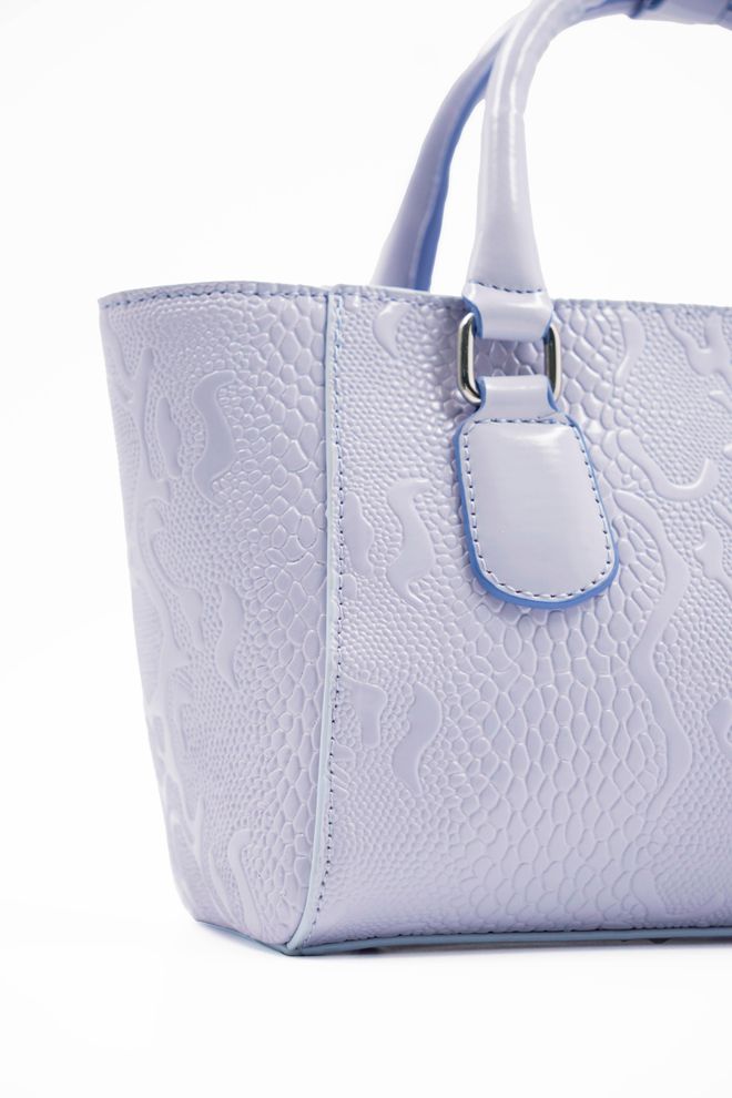 ARON Atelier Favorite Ženska Torba Sa Lakiranom Kožom Sa Štampanom Bebom Plava Велепродаја одеће 3