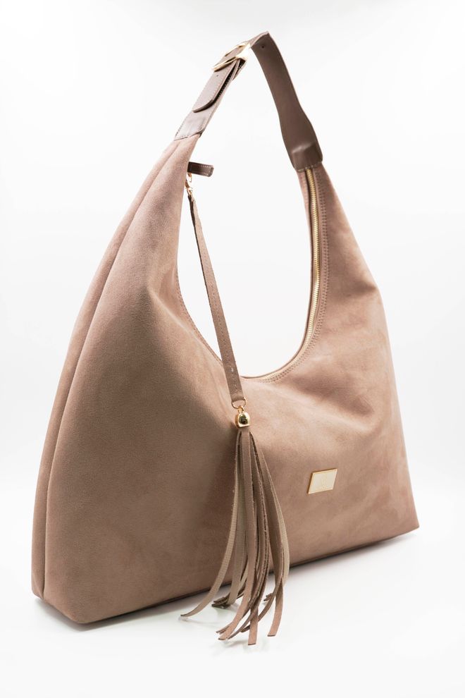 ARON Atelier Γυναικεία Τσάντα Ωμου Sadie Mink Με Λεπτομέρεια Φούντας Σουέτ Χονδρικό εμπόριο ενδυμάτων 2