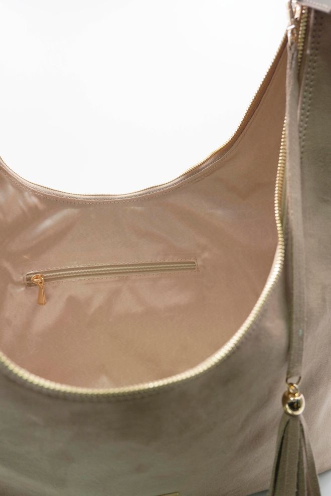 ARON Atelier Γυναικεία Τσάντα Ωμου Sadie Mink Με Λεπτομέρεια Φούντας Σουέτ Χονδρικό εμπόριο ενδυμάτων 5