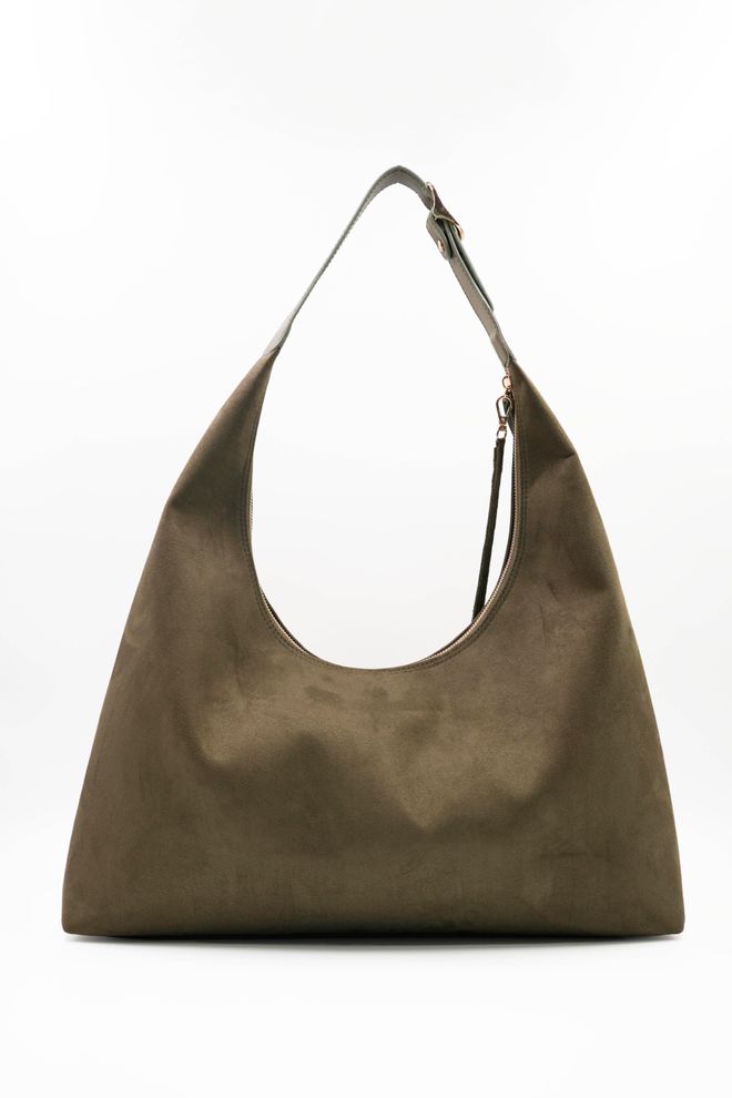 ARON Atelier Γυναικεία Τσάντα Ωμου Sadie Χακί Με Λεπτομέρεια Φούντας Σουέτ Χονδρικό εμπόριο ενδυμάτων 4