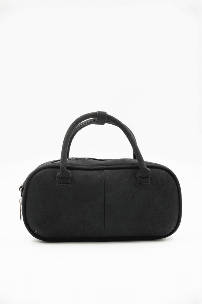 ARON Atelier Miya Zwarte Suède Handtas Voor Dames Groothandel Kleding 0