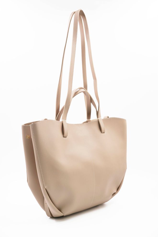 ARON Atelier Laurence Bej Deri Kadın Omuz Çantası Toptan Giyim 2